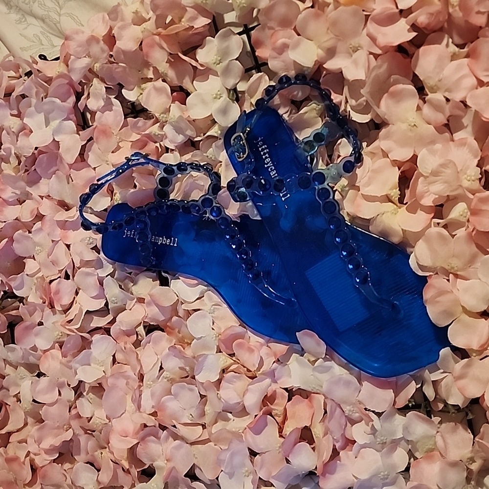 Jeffrey Campbell Jemmin Jelly Rhinestone Sandals